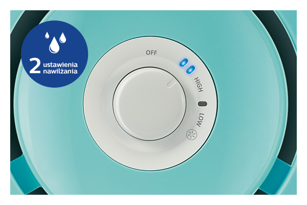 Philips 2 opcje ustawienia nawilżania