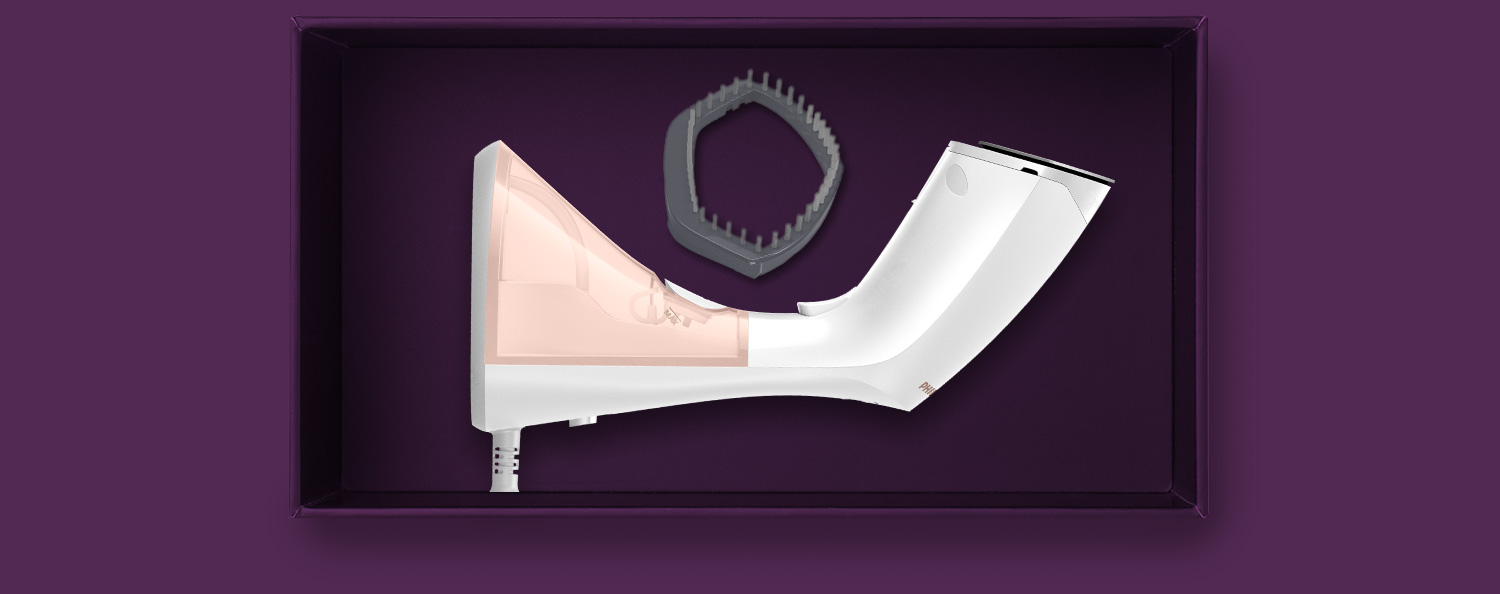 W opakowaniu znajduje się parownica i nakładka ze szczotką 