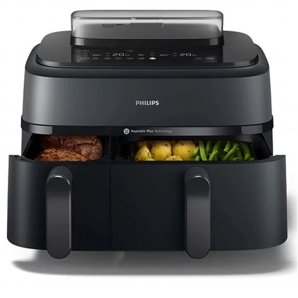 Frytkownica beztłuszczowa Philips Ovi Seria 5000 Ultra Dual Basket NA550/00 Airfryer